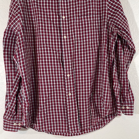 BROOKS BROTHERS REGENT Long Sleeve Button Shirt Red Black Plaid Cotton Sz Large - Picture 3 of 8